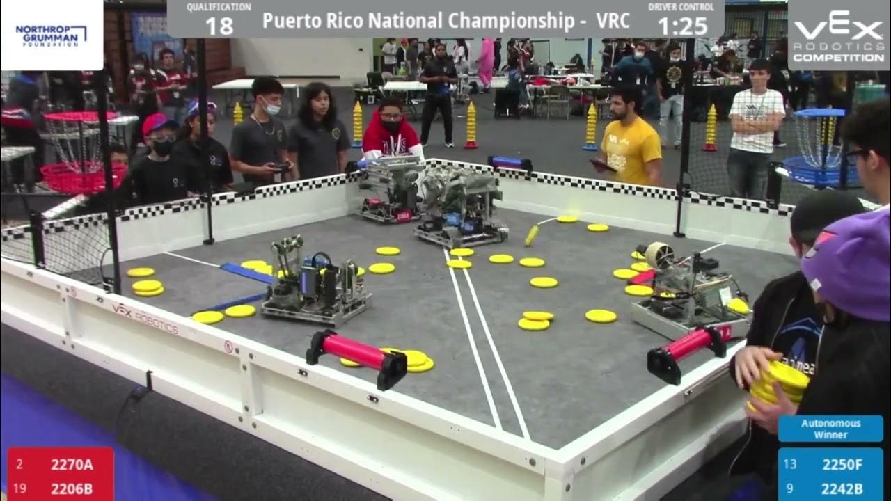P.R. VEX Robotics National Championship Qualification Match 18 YouTube