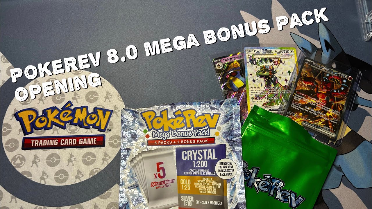 PokéRev Mega Bonus Pack 8.0 Opening! 3 Pulls from 6 Packs 🔥 (Volcanion EX SIR!)
