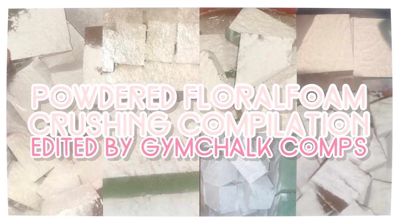 Powdered Floralfoam (2/4) crushing {edited compilation} |satisfying|Sleepaid|Stress relief