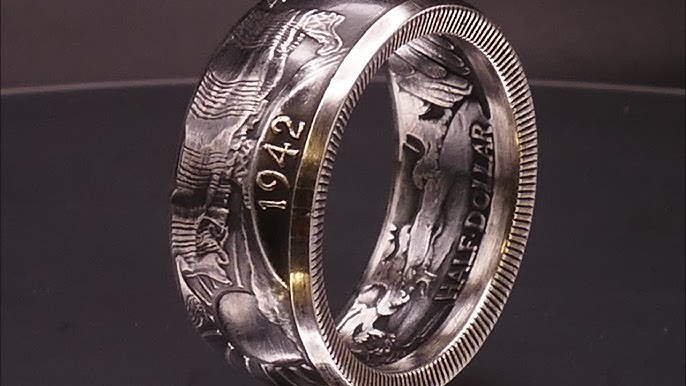 This Wedding Ring Is INSANE! Silver & Damascus Steel Spinner Ring 