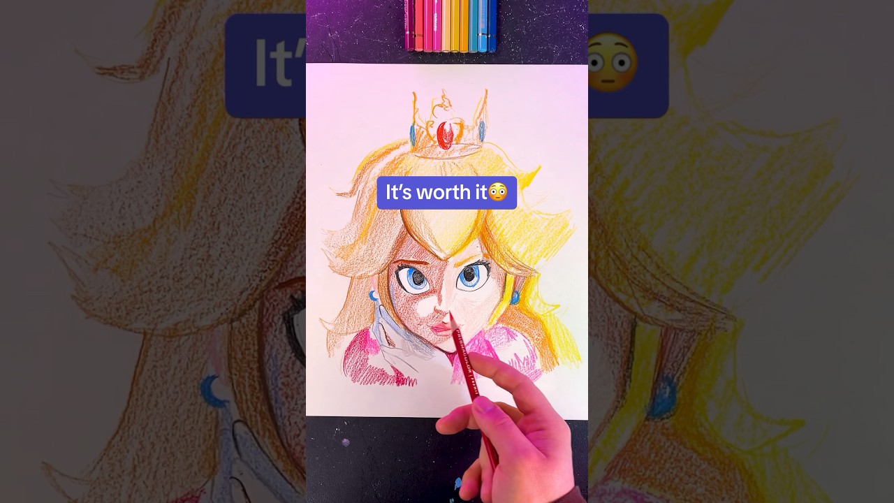 Giving my drawing a ✨ glow-up.