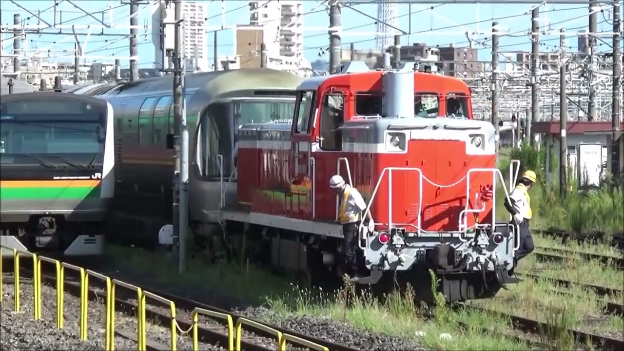 2025年9月2日JR東日本豪華寝台列車カシオペア 長野配給　DE10 1603号機尾久入換 JREast luxury train cassiopeia final shunting at Oku
