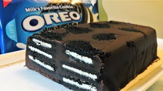 Easy no bake oreo chocolate cake ingredients 24 cookies 400 g of black
1/2 cup / 125 ml heavy cream /100 butter coffee 8....