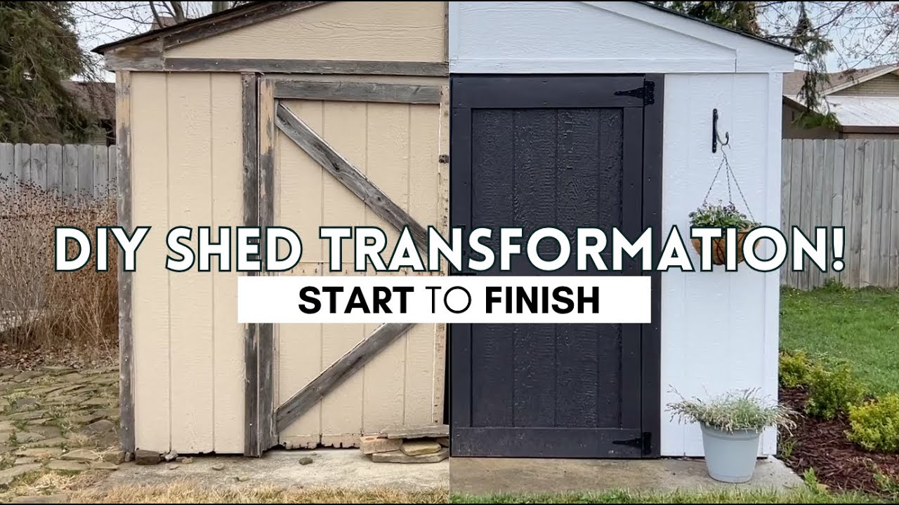DIY Garden Shed Makeover from Start to Finish - YouTube