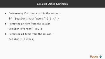 Hands-On Web Application Development with Laravel:  Sessions Usage | packtpub.com