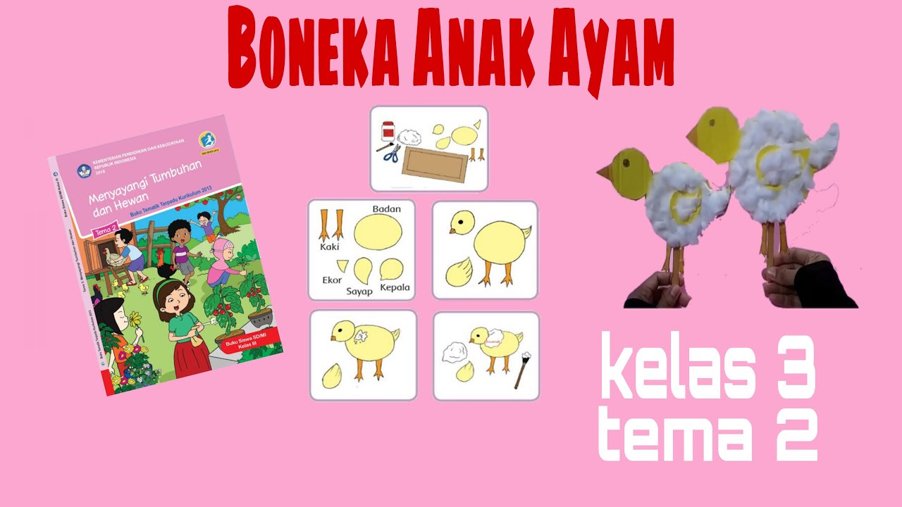 Cara membuat boneka anak  ayam  dari  kardus  bekas  kelas 3 