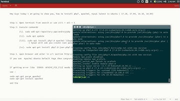 Ubuntu 16,17 : Setup php7.0 , apache2 , mysql  | No Sound