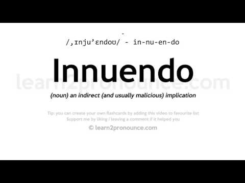 Произношение инсинуация | Определение Innuendo