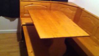 This is a video of a breakfast nook I put together. It took about three hours. Nice addition to our home.