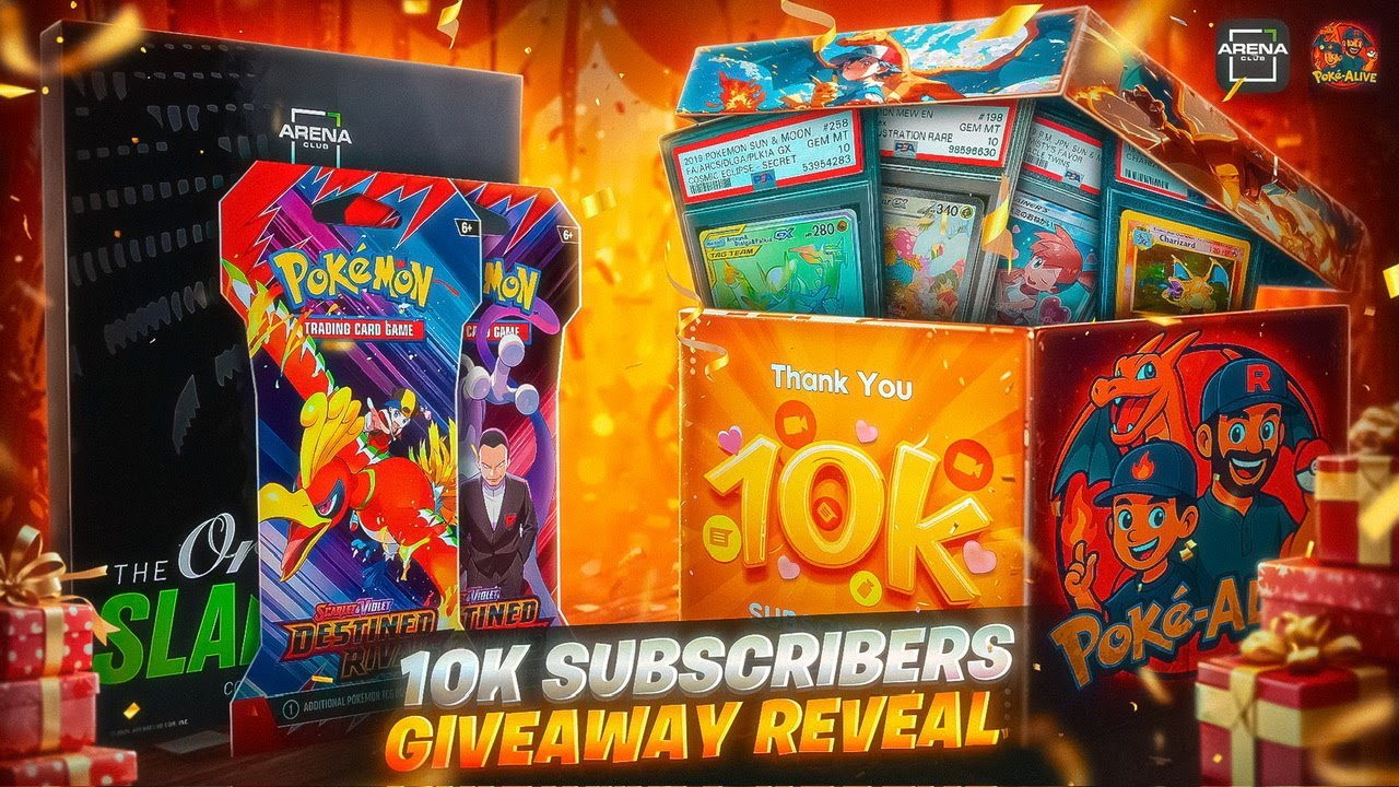 10K Subscriber Giveaway Reveal!🎁🎉Opening Destined Rivals | Announcing the Arena Club Slab Winner!🏆