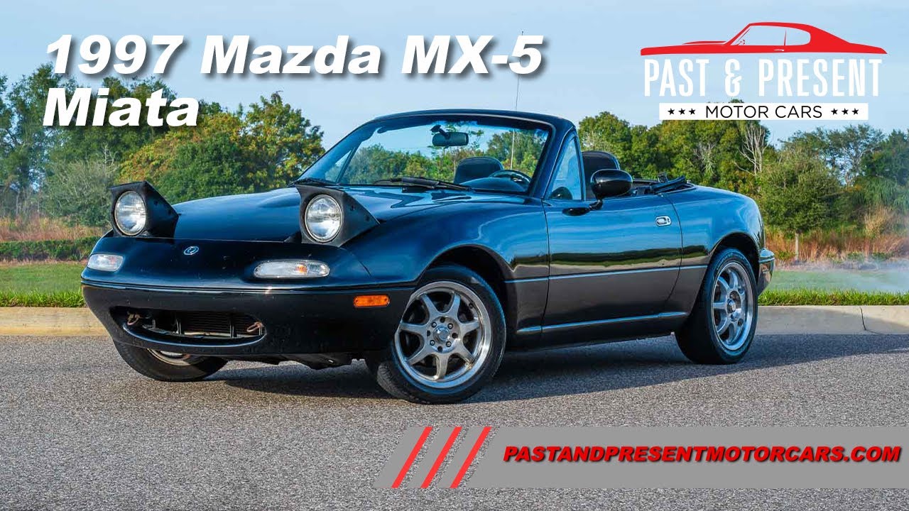 1997 Mazda Miata 1.8 Black Black 5sp MT CV 735343 - YouTube