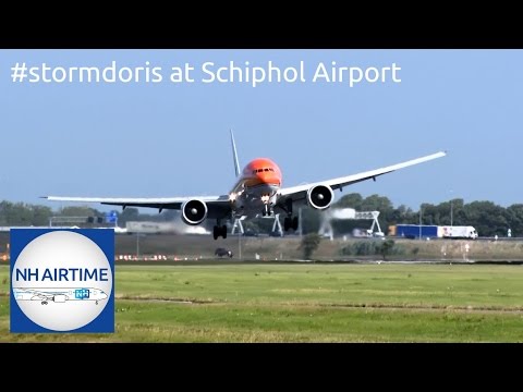 LIVESTREAM: #STORMDORIS at SCHIPHOL AIRPORT