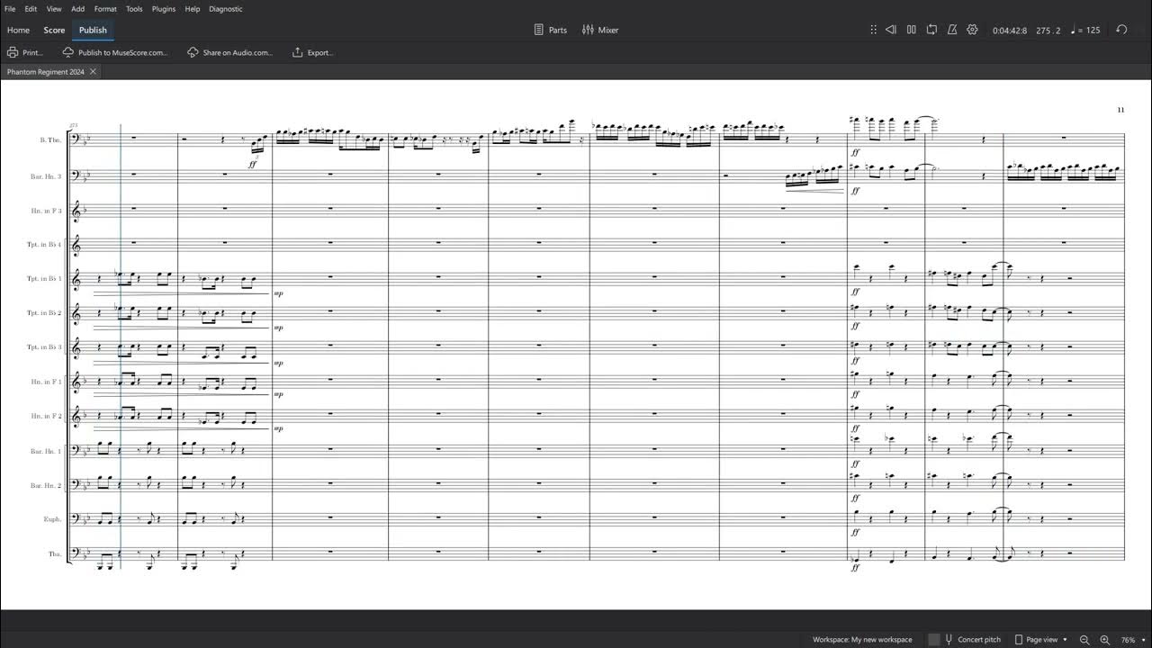 Phantom Regiment 2024 "Mynd" Brass Transcription (Early Season) YouTube