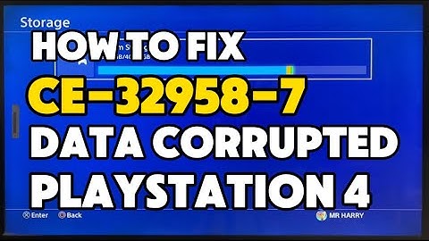 How To Fix PS4 CE-32958-7 The Data Maybe Corrupted