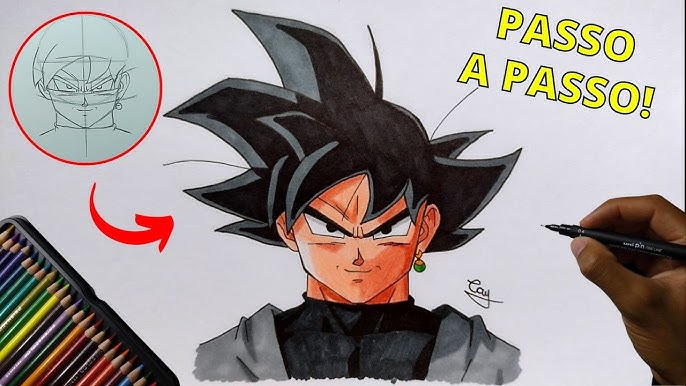 COMO DESENHAR o GOKU black Super Sayain 3 rose 