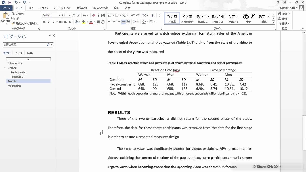 how to make a table for research paper