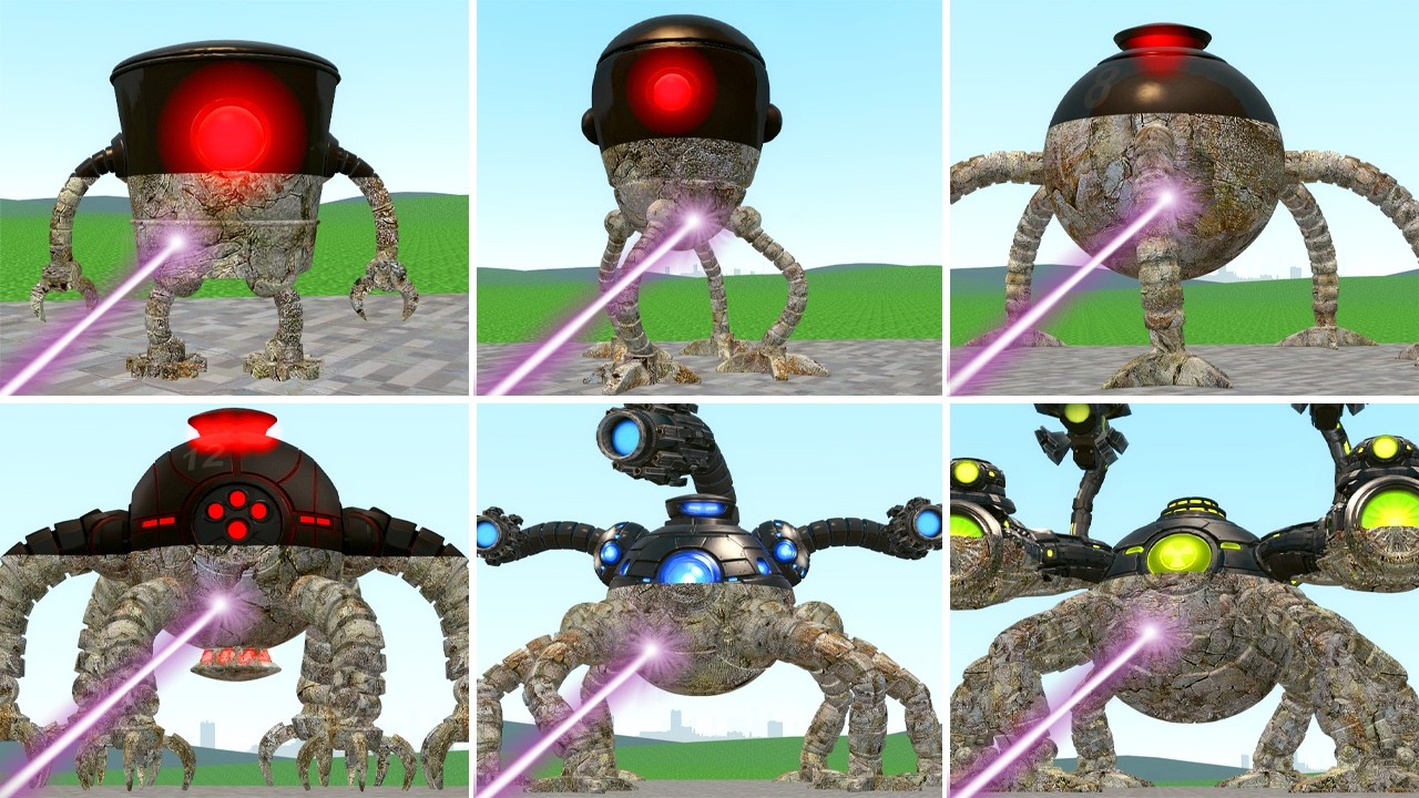 Turning All Omnidroid Robot Army into Rock Statue - Garry’s Mod Test