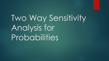 Two Way Sensitivity Analysis for Probabilities