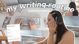 MY PRODUCTIVE WRITING ROUTINE ♡ 🔗🎧 write 20 min real-time w/me! VLOG (my habits, pomodoro, tips)