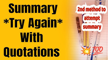 Summary "Try Again" with quotations 💥||best presentation 💯😍||class 10th