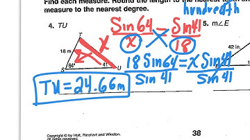 Sec. 8.5 Law of Sines and Cosines Part I