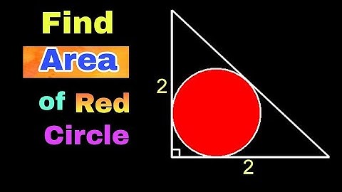 Find Area of Red Shaded Circle Inscribed in a Triangle | Geometry Olympiad Problems