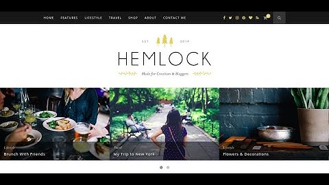 Hemlock - A Responsive WordPress Blog Theme | Clean Aesthetic WordPress Theme