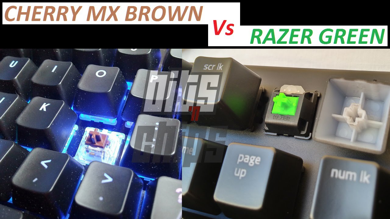 Mechanical Switches Audio - Razer Green vs Cherry MX - YouTube
