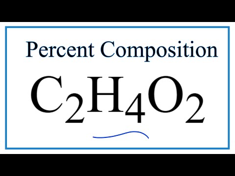 वीडियो: एसिटिक एसिड की प्रतिशत संरचना क्या है?