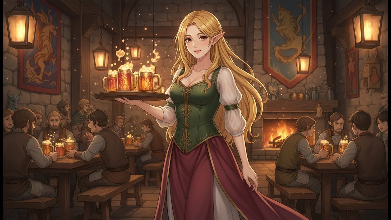 Medieval Tavern Ambience | Calm Night Fantasy Music