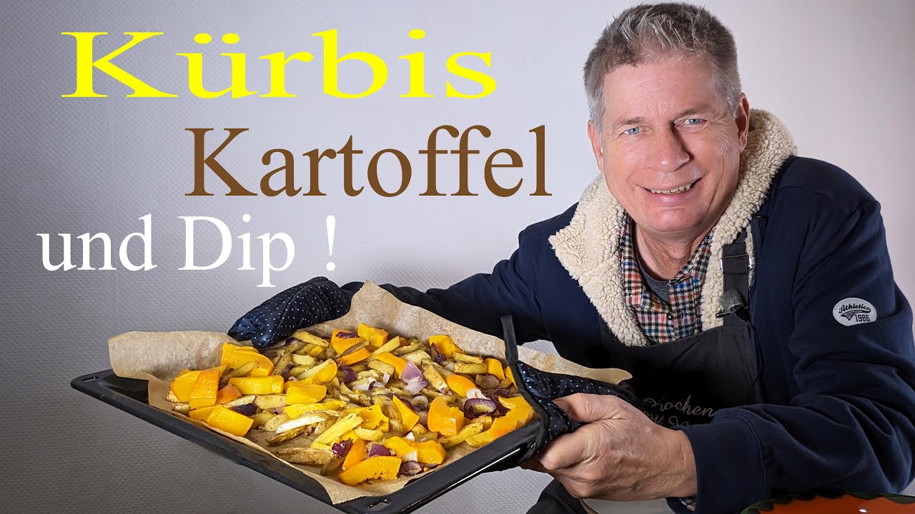 Ofenkürbis mit Kartoffel und Dip