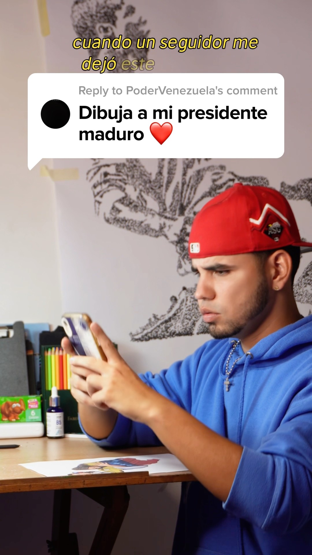 Dibujo al verdadero presidente de Venezuela ?❤️ #venezuela #arte #dibujo