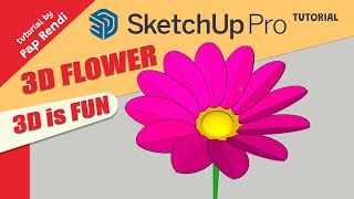 3D Flower SketchUp Tutorial screenshot 5