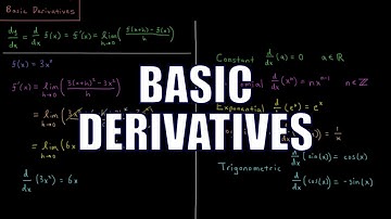 PChem Math 1.8 - Basic Derivatives