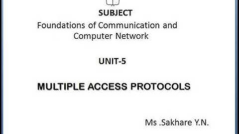 multiple Access protocols