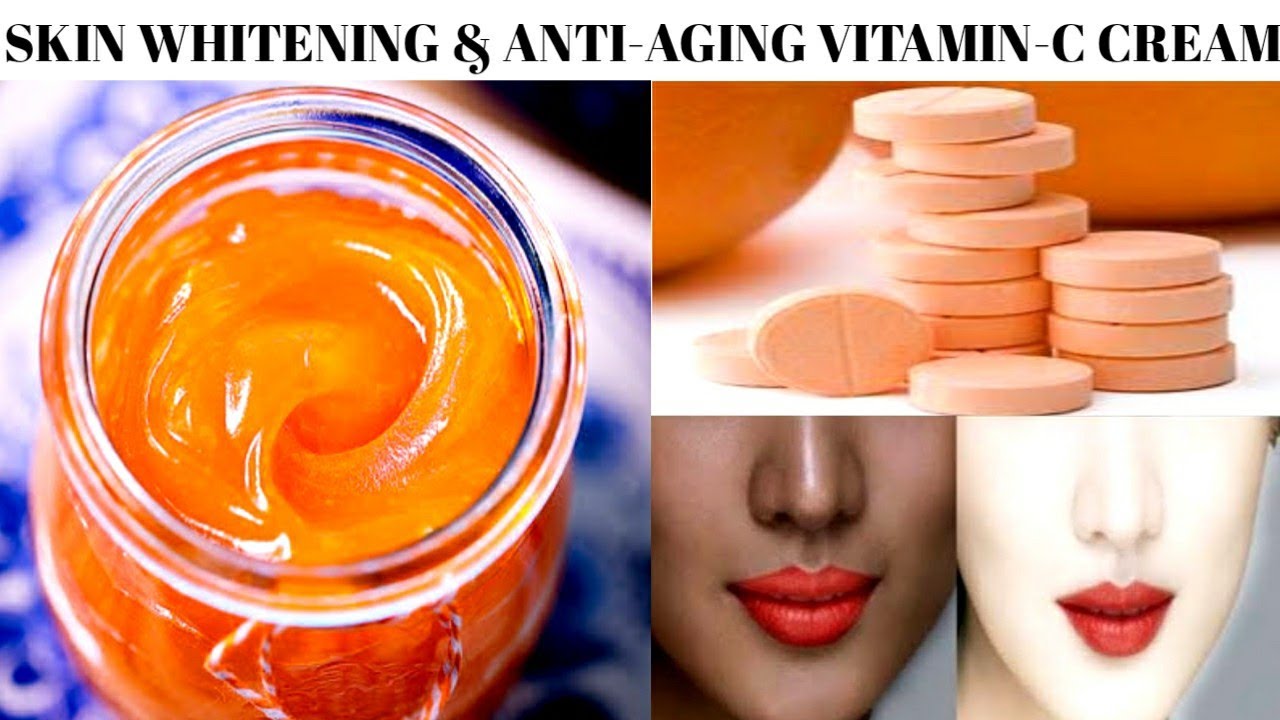 DIY VITAMINC CREAM/SERUM AT HOMEANTIAGEING ,SKIN WHITENING AND