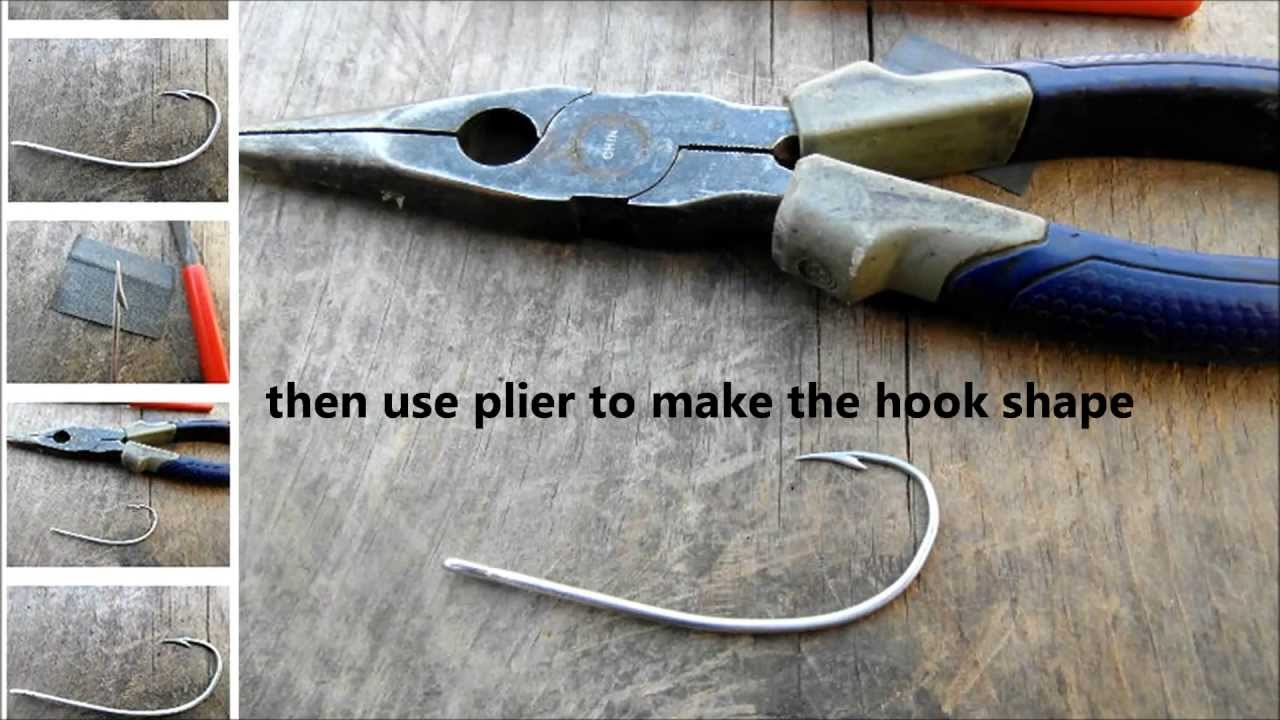 How to make fishing hook with barb 