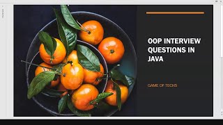 OOP Concepts and SOLID Principles in Java and Interview Questions - Java Series 1