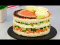 Суши-Торт или Суши-Салат Красивый и вкусный Слоёный Салат к праздничному столу! ☆ Марьяна Рецепты