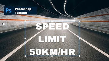 Realistic Perspective Text in Photoshop - How To Paint Text On A Road in Photoshop