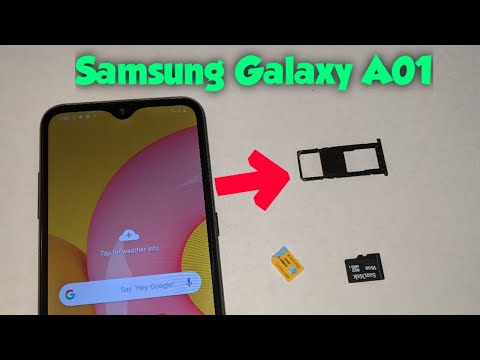 Samsung Galaxy A01 how to insert and remove Sim card  SD card