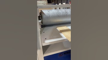 One meter wide double-sided wood grain embossing machine #embossing