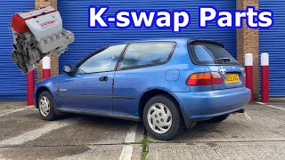 The parts needed to K-swap your CIVIC
