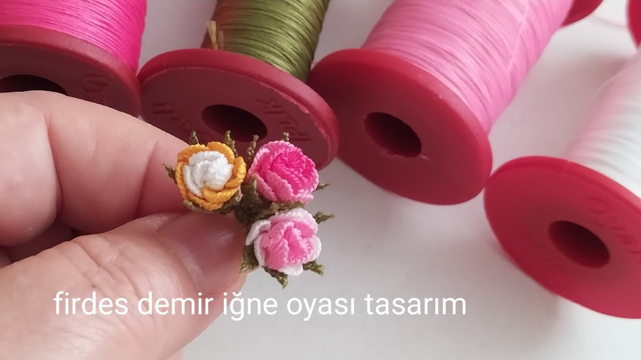 840- EFSANE TEKNİK EFSANE TASARIM MİNİK KAMELYA GÜLÜ İĞNE OYASI MODELİ