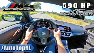 BMW M4 Competition G82 | 590HP AC Schnitzer | POV Test Drive by AutoTopNL видео