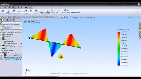 Beam calculation setup in SolidWorks Simulation (Simulation video 3 of 6)