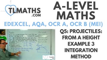 A-Level Maths: Q5-17 Projectiles: From a Height Example 3 Integration Method