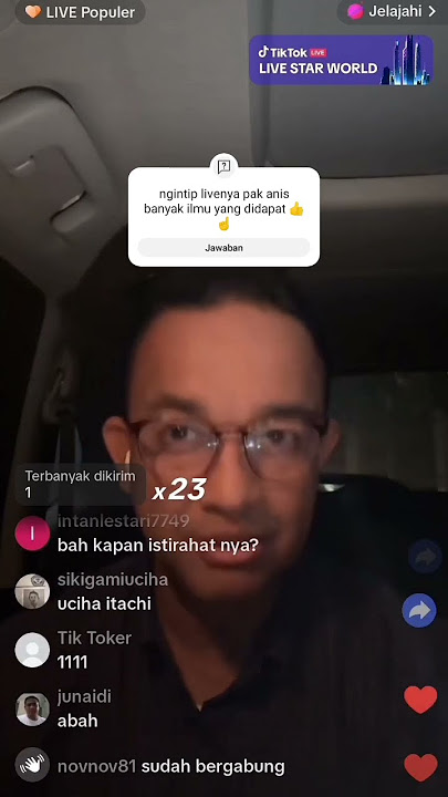 ANIS BASWEDAN LIVE TIKTOK #anisbaswedan #amin #gibranrakabumingraka