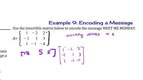 Ch 8 5 Day 3 Cryptography Ex 9 Encoding A Message