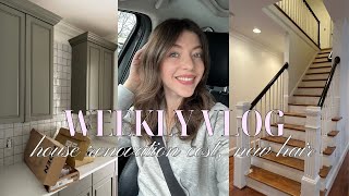 VLOG: honest kitchen renovation cost, new hair, Levi's jeans & Saie Beauty review